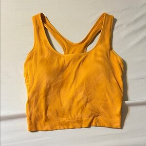 Vibrant Yellow Ribbed Tank Top